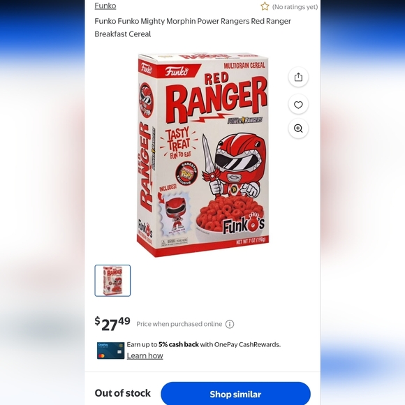 Funko Red Ranger Multigrain Cereal - Picture 7 of 7